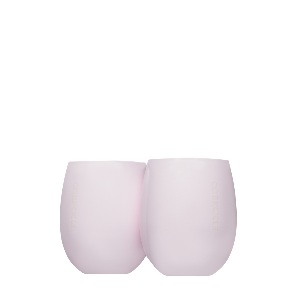 Sommelier Stemless Set (2) - Easy Cup F8 - 10oz / Gloss Pink