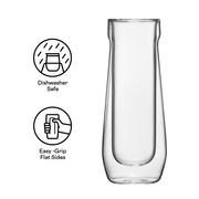 Stemless Flute Glass Set (2) - Smooth Choice U2
