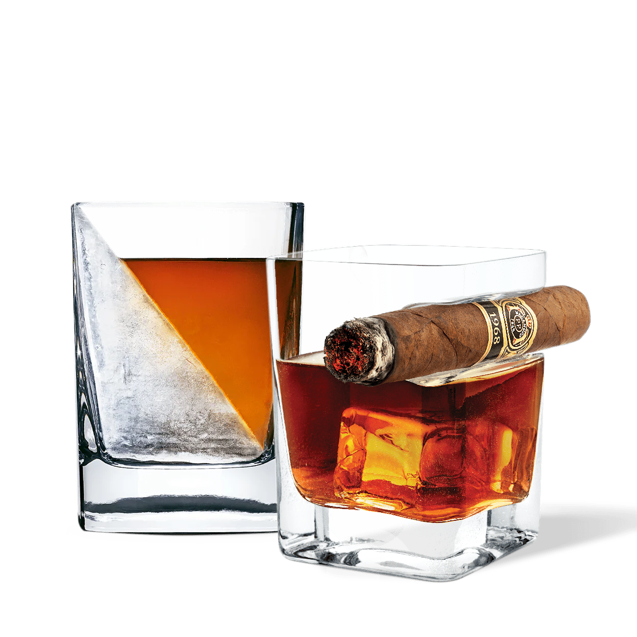 Whiskey Wedge + Cigar Glass Bundle - Clean Whiskey H3